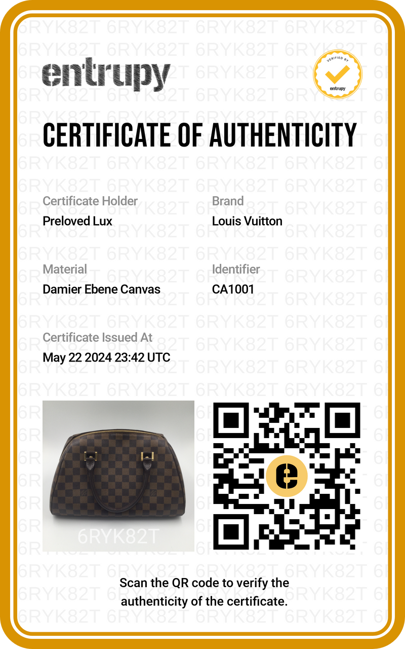 LOUIS VUITTON Damier Ebene Ribera MM N41434