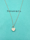 Tiffany 
Co 925 Silver Return to Tiffany Heart Lock with Necklace