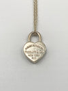 Tiffany 
Co 925 Silver Return to Tiffany Heart Lock with Necklace