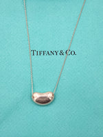 Tiffany 
Co Elsa Peretti 925 Silver 18mm Large Bean Necklace