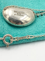 Tiffany 
Co Elsa Peretti 925 Silver 18mm Large Bean Necklace