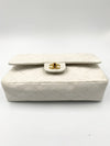 CHANEL Medium Classic Double Flap Bag White with Gold Hardware