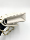 CHANEL Medium Classic Double Flap Bag White with Gold Hardware