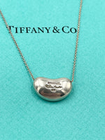 Sold-Tiffany 
Co Elsa Peretti 925 Silver 18mm Large Bean Necklace