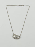 Sold-Tiffany 
Co Elsa Peretti 925 Silver 18mm Large Bean Necklace