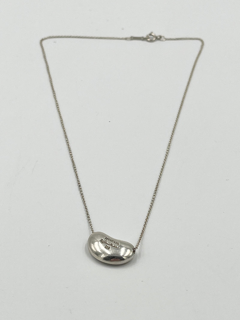 Sold-Tiffany 
Co Elsa Peretti 925 Silver 18mm Large Bean Necklace