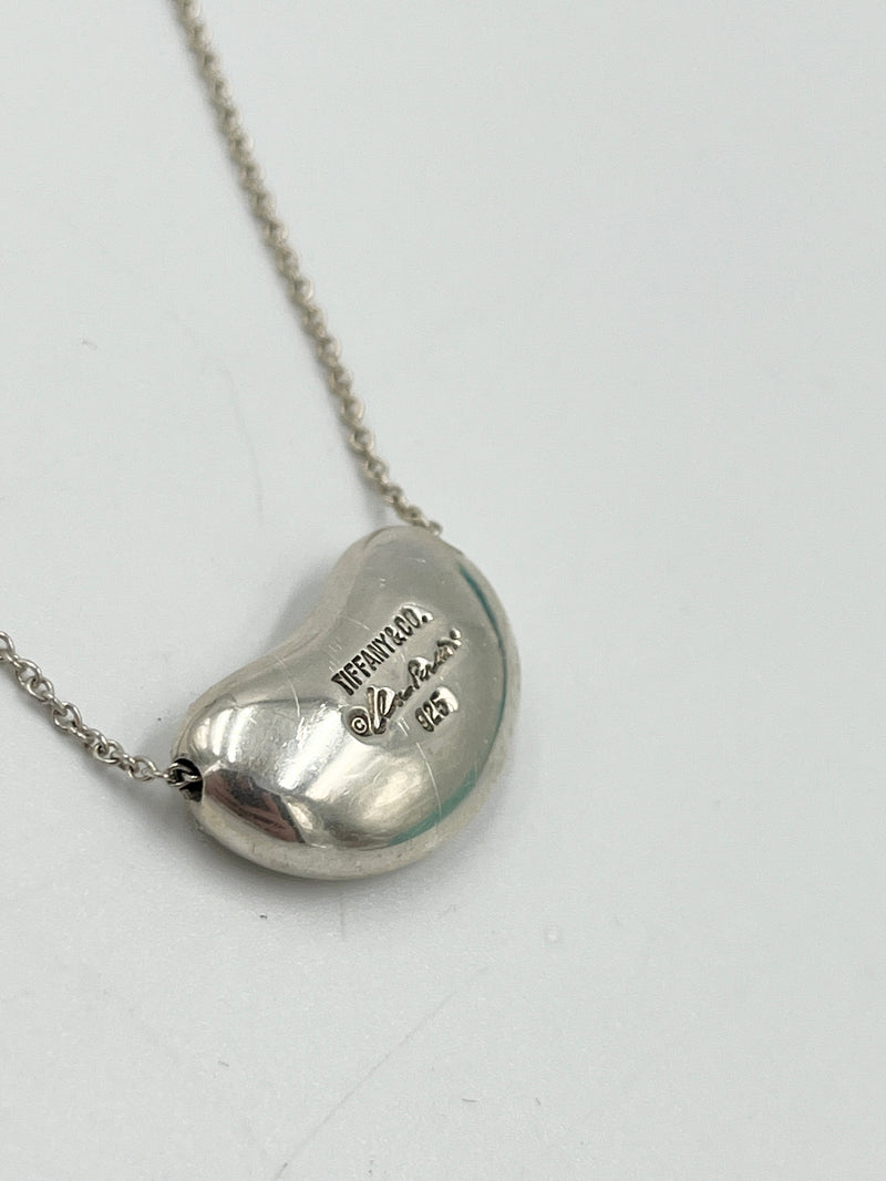 Sold-Tiffany 
Co Elsa Peretti 925 Silver 18mm Large Bean Necklace