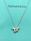 Tiffany 
Co Sterling Silver 925 Bow Pendant Necklace