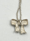 Tiffany 
Co Sterling Silver 925 Bow Pendant Necklace