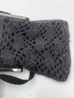 DOLCE 
GABANNA Vintage Wool Evening Shoulder Clutch