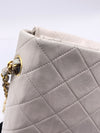 CHANEL Classic Lambskin Chain Mini Square Flap Bag White/ Gold hardware