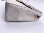 CHANEL Classic Lambskin Chain Mini Square Flap Bag White/ Gold hardware