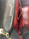 Sold-CHANEL Vintage Lambskin Small Full Flap Bag black/gold hardware