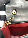 Sold-CHANEL Vintage Lambskin Small Full Flap Bag black/gold hardware