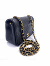 Sold-CHANEL Vintage Lambskin Small Full Flap Bag black/gold hardware