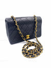 Sold-CHANEL Vintage Lambskin Small Full Flap Bag black/gold hardware