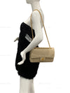 CHANEL Classic Lambskin Double Flap Medium Shoulder Bag - Light Beige Gold Hardware