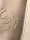 CHANEL Classic Lambskin Double Flap Medium Shoulder Bag - Light Beige Gold Hardware