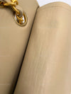 CHANEL Classic Lambskin Double Flap Medium Shoulder Bag - Light Beige Gold Hardware