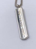 Tiffany 
Co 925 Silver 1837 Bar Pendant with Necklace