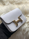 HERMES Gris Pale (light grey) Constance Slim Epsom Leather Gold Hardware