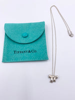 Tiffany 
Co Sterling Silver 925 Bow Pendant Necklace