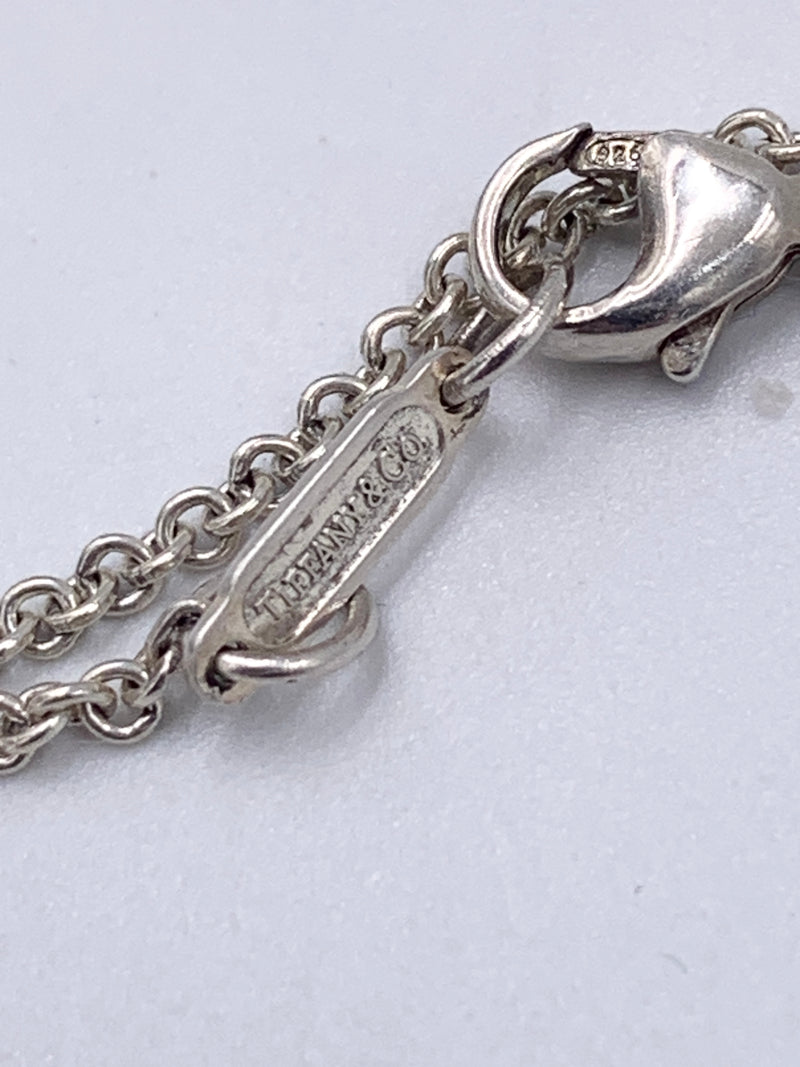 Sold-Tiffany 
Co 925 Silver 1837 Oval Ring Pendant Necklace