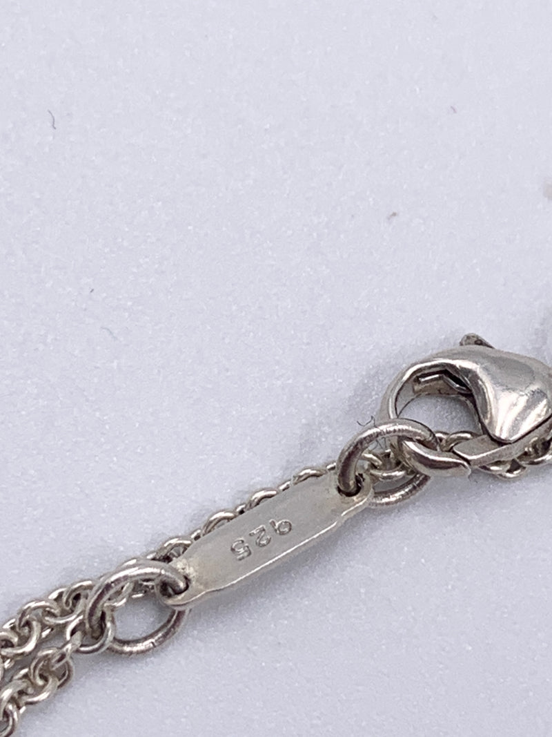 Sold-Tiffany 
Co 925 Silver 1837 Oval Ring Pendant Necklace