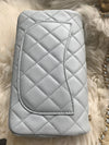 CHANEL Grey Lambskin Mini Rectangular Pearl Crush Flap Bag