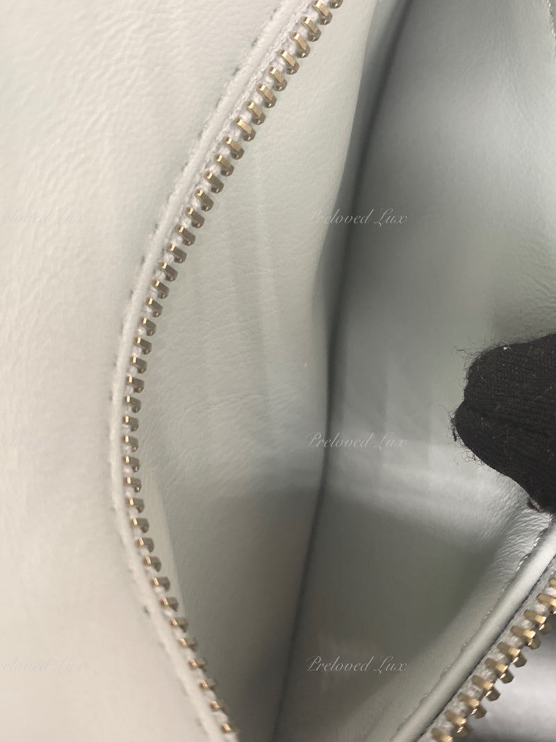 CHANEL Grey Lambskin Mini Rectangular Pearl Crush Flap Bag