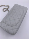 CHANEL Grey Lambskin Mini Rectangular Pearl Crush Flap Bag