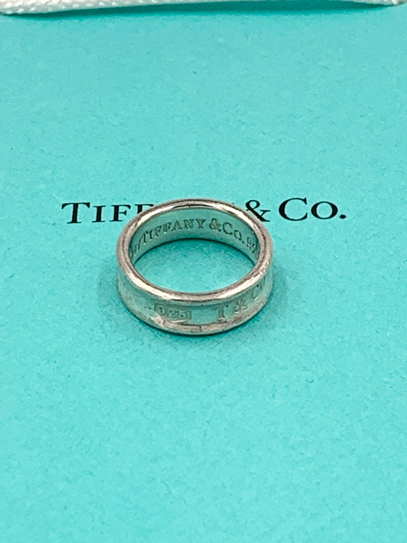 Tiffany 
Co 925 Silver 1837 Medium Ring Size 5.75