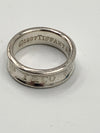 Tiffany 
Co 925 Silver 1837 Medium Ring Size 5.75