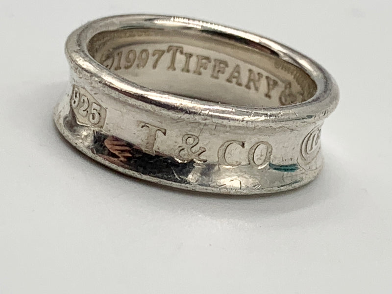 Tiffany 
Co 925 Silver 1837 Medium Ring Size 5.75