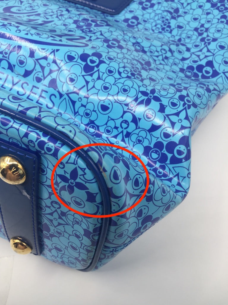 Sold-LOUIS VUITTON Murakami Cosmic Blossom tote blue M93164