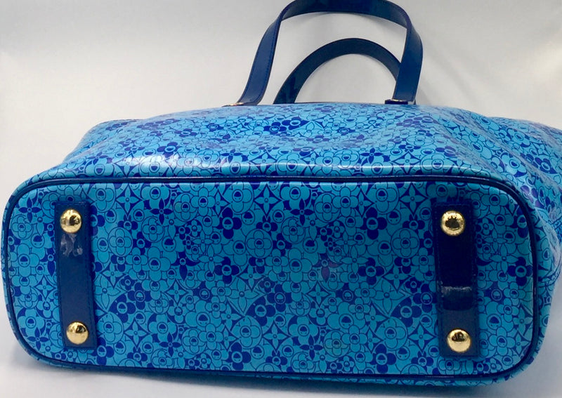 Sold-LOUIS VUITTON Murakami Cosmic Blossom tote blue M93164