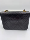 Sold-CHANEL Classic Lambskin Chain Mini Square Flap Bag black/gold