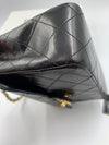 Sold-CHANEL Classic Lambskin Chain Mini Square Flap Bag black/gold