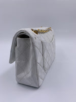 Sold-CHANEL Small Classic Double Flap Bag White with Gold Hardware