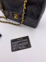 Sold-CHANEL Classic Lambskin Chain Mini Square Flap Bag black/gold