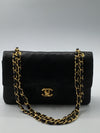 Sold-CHANEL Classic Lambskin Double Chain Double Small Flap Bag black/gold