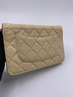 Sold-CHANEL CC Wallet-on-the-chain WOC Caviar Crossbody Bag - Beige