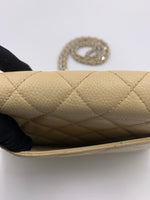 Sold-CHANEL CC Wallet-on-the-chain WOC Caviar Crossbody Bag - Beige