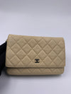 Sold-CHANEL CC Wallet-on-the-chain WOC Caviar Crossbody Bag - Beige