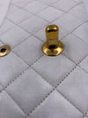 Sold-CHANEL Small Classic Double Flap Bag White with Gold Hardware