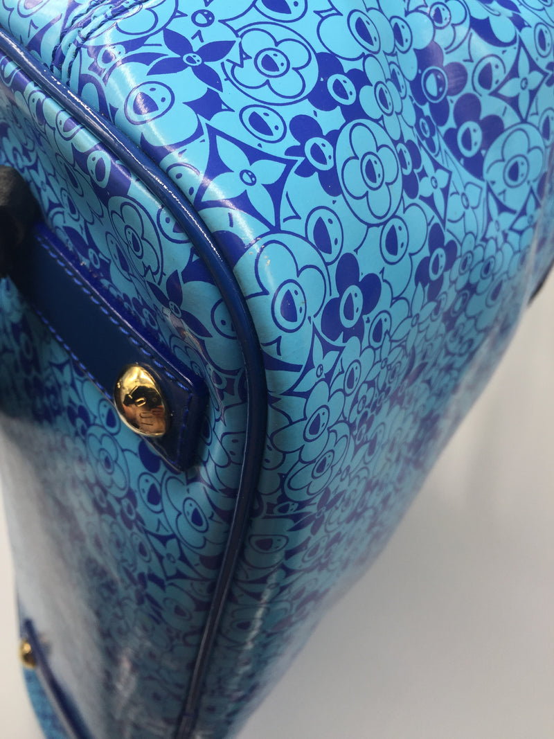 Sold-LOUIS VUITTON Murakami Cosmic Blossom tote blue M93164