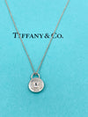 Sold-Tiffany 
Co 925 Silver Pad Lock Necklace