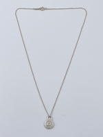 Sold-Tiffany 
Co 925 Silver Pad Lock Necklace