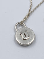 Sold-Tiffany 
Co 925 Silver Pad Lock Necklace