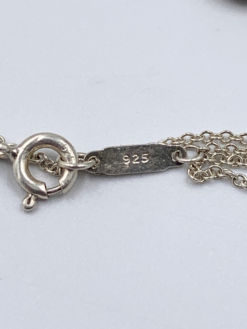 Sold-Tiffany 
Co 925 Silver Pad Lock Necklace